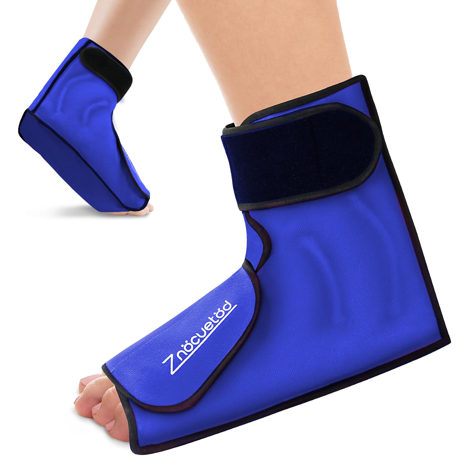 Ankle Ice Pack Wrap for Foot Heel Pain Relief and Swelling Large Reusable Gel Ice Cold Packs for Achilles Tendonitis Plantar Fasciitis Sprained Ankles Swollen Feet Surgery Recovery (Royal Blue)