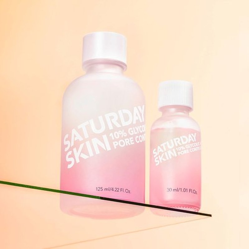 Saturday Skin Pore Clarifying Toner - 10% Glycolic Acid & AHA for Deep Cleansing | Travel Size