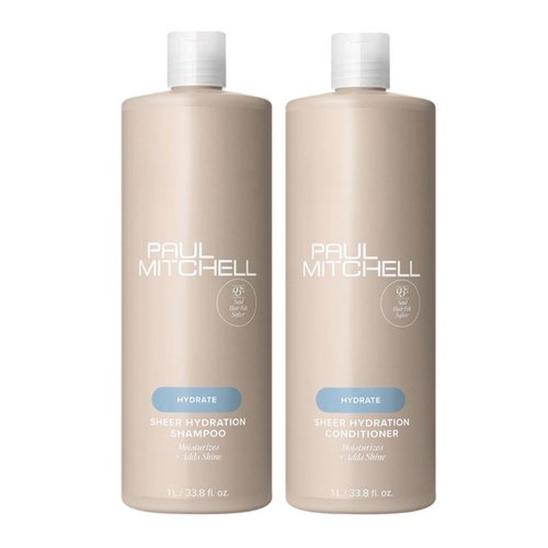 Paul Mitchell Sheer Hydration Duo - Moisture-Rich Shampoo & Conditioner | 33.8 oz Each