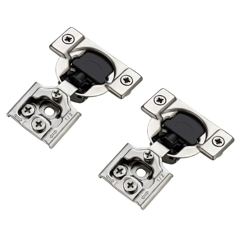 Soft Close Hinges for Kitchen Cabinet Hinges, 1/2 Inch Overlay, 60 Pack
