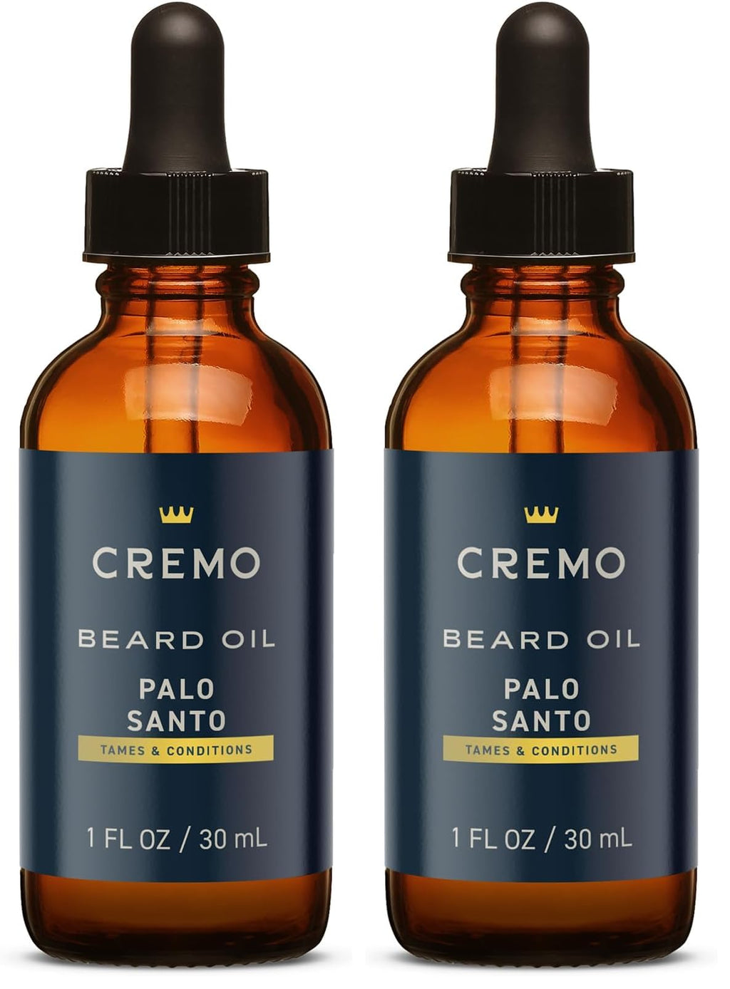Cremo Beard Oil,Palo Santo (Reserve Collection),1 fl oz - Restore Natural Moisture and Soften Your Beard To Help Relieve-Beard Itch,(Pack of 2)