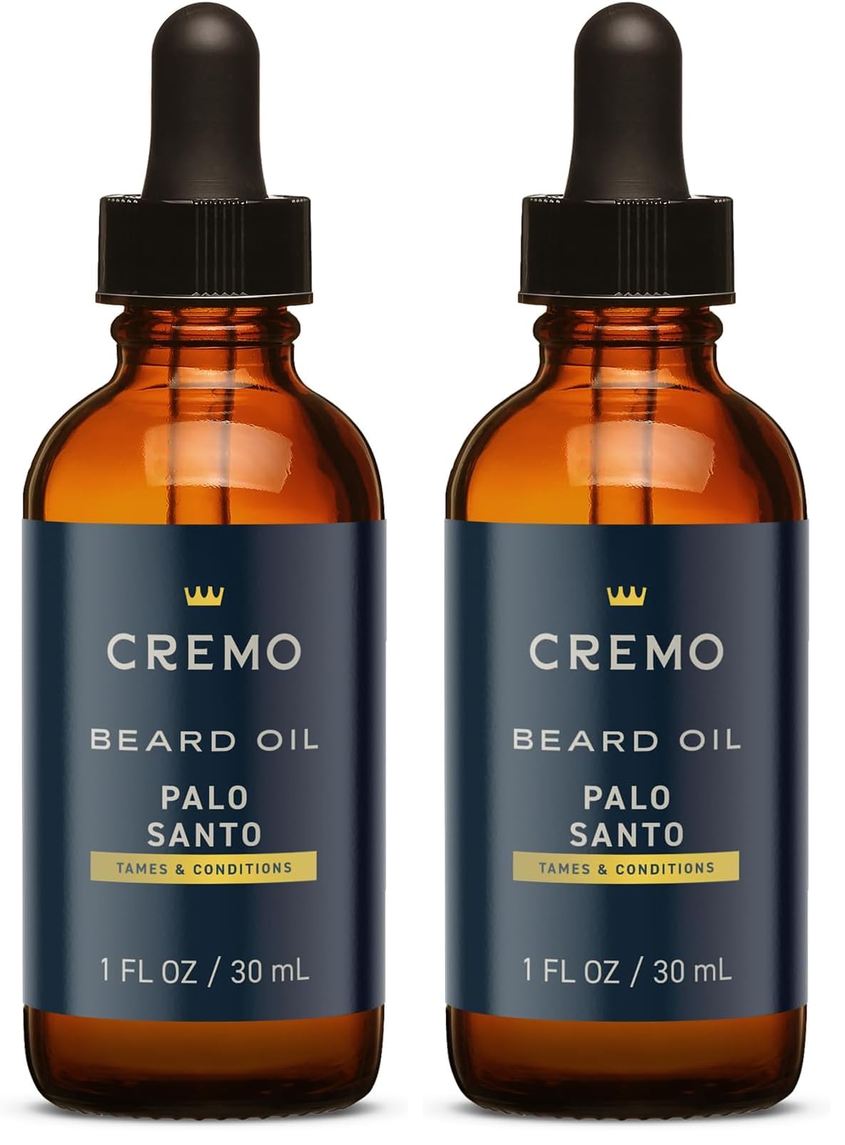 Cremo Beard Oil,Palo Santo (Reserve Collection),1 fl oz - Restore Natural Moisture and Soften Your Beard To Help Relieve-Beard Itch,(Pack of 2)