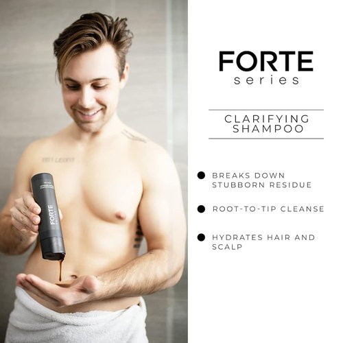 Forte Series Alex Costa Clarifying Shampoo for Men - Hydrating Build-Up Removal (8 Oz)