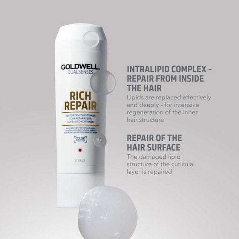 Goldwell Dualsenses Rich Repair Conditioner - Restores and Nourishes Dry Hair | 1L Size