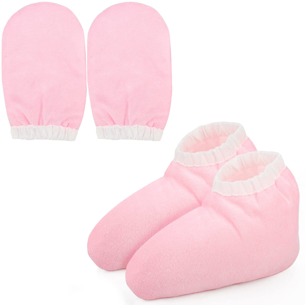 Paraffin Wax Mitts and Booties, Segbeauty Snug Elastic Opening Insulated Thick Terry Cloth Mittens for Hand and Foot, Gloves and Booties for Paraffin Warmers SPA Heated thera-py
