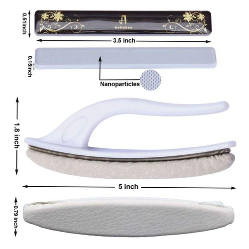 Best Washable Nano Glass Nail File with Case and Chamois Buffer for Nail Wax Cream beUakso Premium Upgrade Nail Buffer and Shine Kit For Natural and Acrylic Nail Files and Buffers with Flower Box