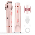 ANFOOS Bikini Trimmer for Women, 2-in-1 Electric Razor Waterproof Wet & Dry