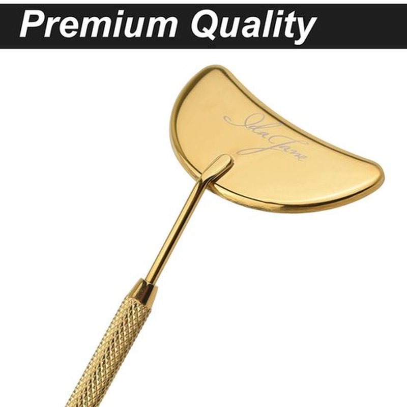Gold LASH Mirror for Eyelash Extension Supplies, Half Moon Lash Mirror Tool for Lash Extension Supplies, Lash Mirror Gold, Lash Mirror Half Moon, Lash Mirror for Eyelash Extensions by Ida Jane