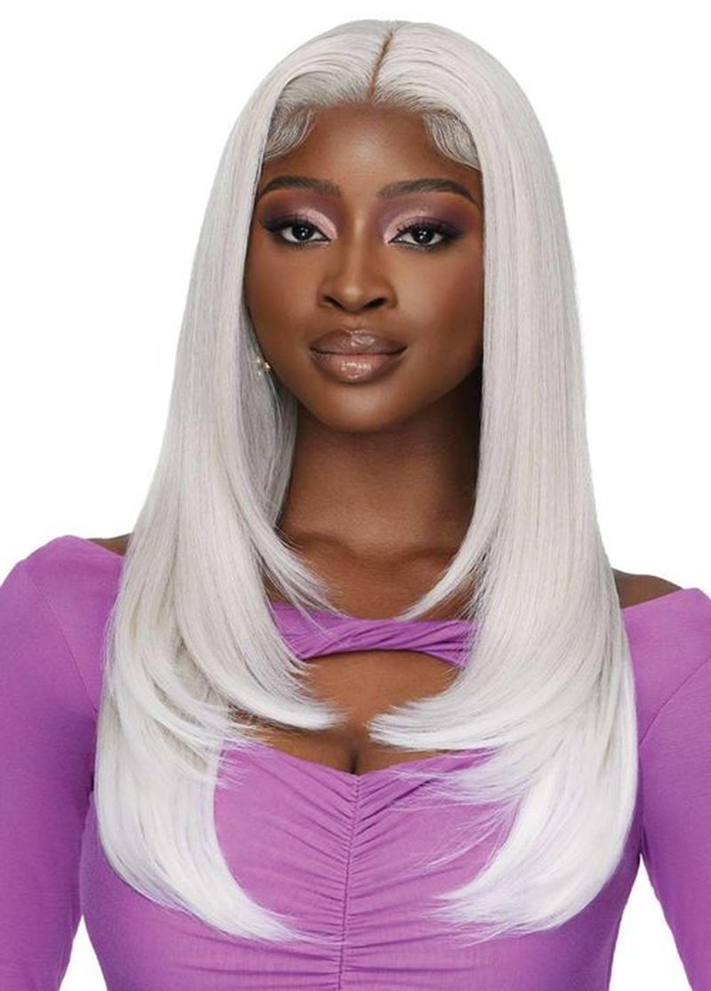 Outre Lace Front Wig - Perfect Hair Line 13X4 - Swoop Series - Swoop 1 (SWISS BROWN)