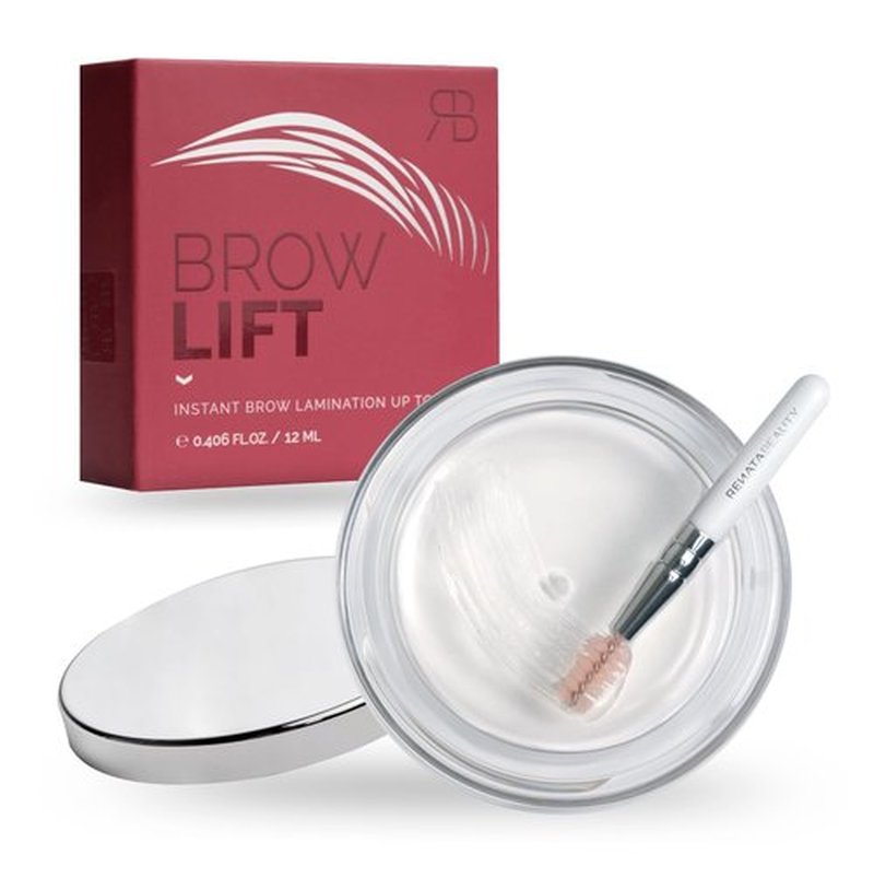 RB RENATA BEAUTY Brow Lift – Clear Brow Wax for Instant Lamination Effect & All-Day Hold – Flake-Free, No White Residue – Includes Mini Brush – 0.406 fl oz (12 mL) – Fluffy, Feathered, Soft Brows Look