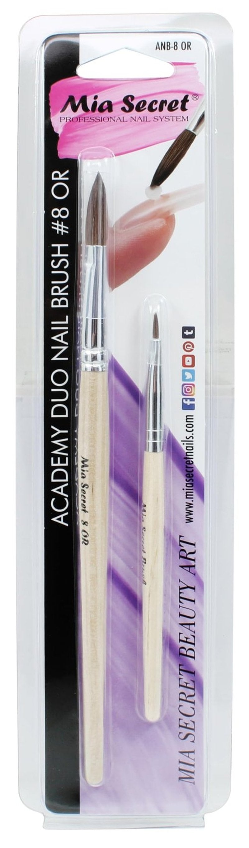 Mia Secret Duo Brush Academy #8OR (2 PCS)