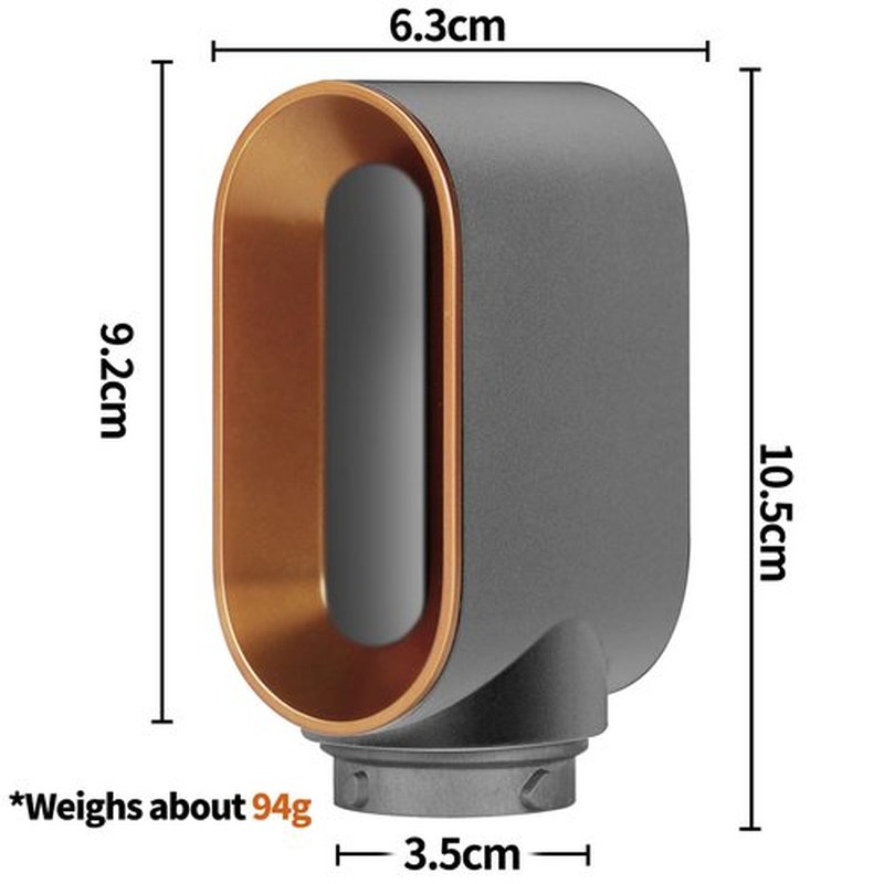 Pre-Styling Dryer Attachment for Dyson Airwrap, Nozzle Replacement Rotating Curling Barrels Hair Styler Accessories, Gold