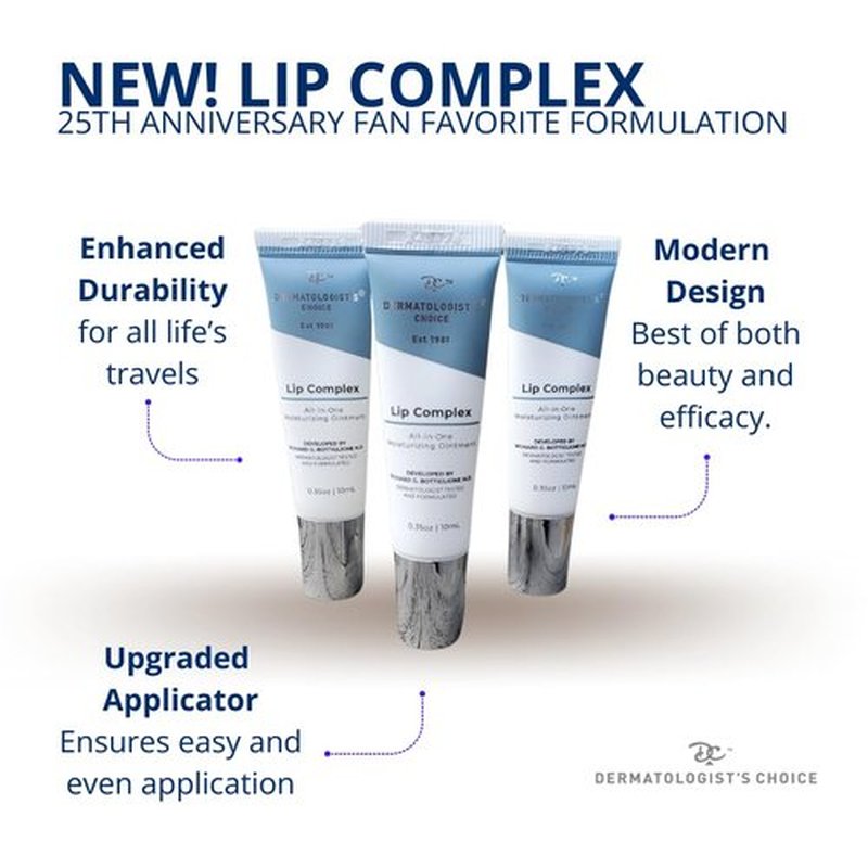Dermatologist's Choice Lip Complex All-in-One Moisturizing Ointment for Dry, Aging Lips With Castor Oil, Vitamin E, and Evening Primrose Oil to Nourish and Protect Cracked Lips