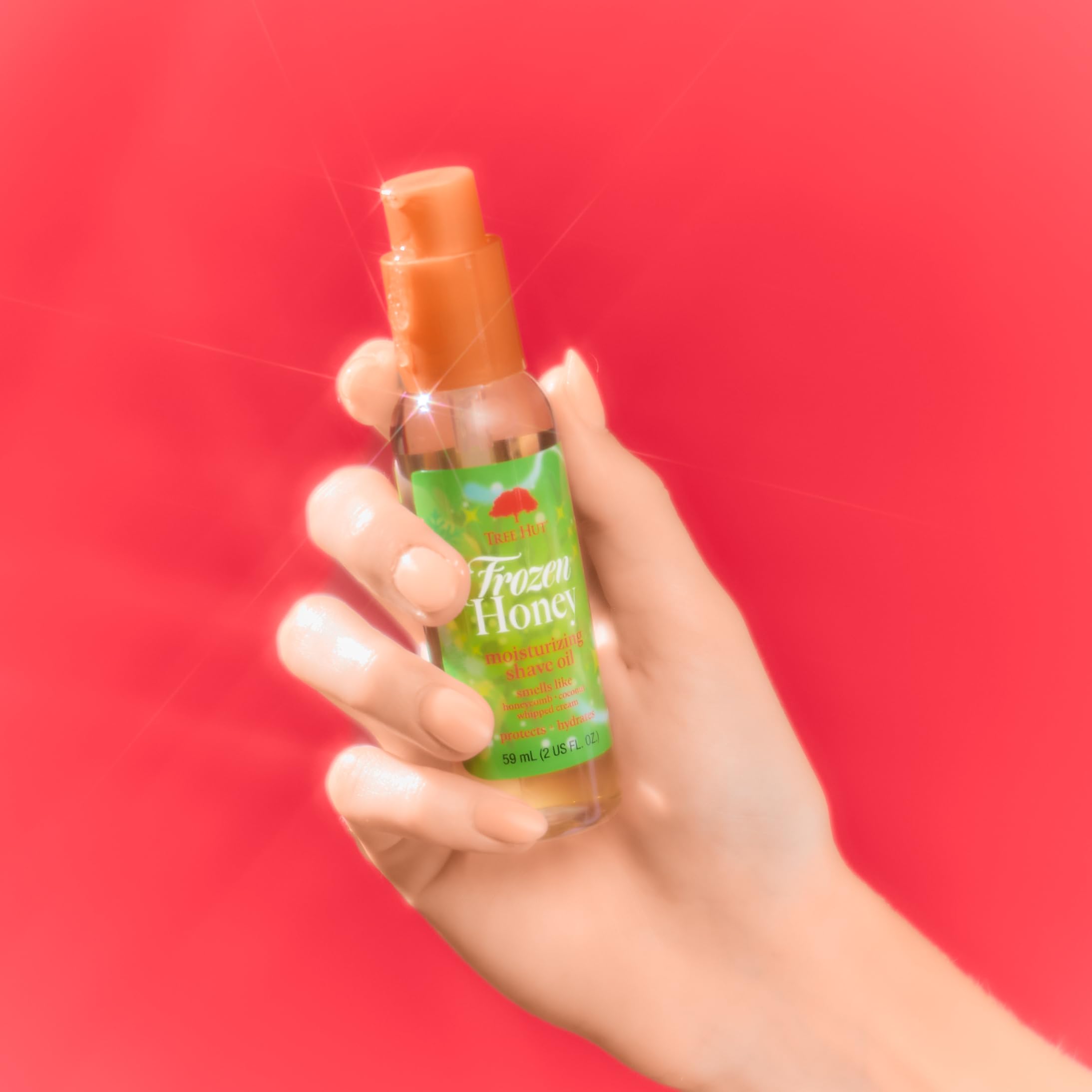 Tree Hut Mini Frozen Honey Moisturizing Shave Oil, Gel-to-Oil Formula, Ultra Hydrating Barrier for a Close, Smooth Shave, for all Skin Types, 2 Fl Oz
