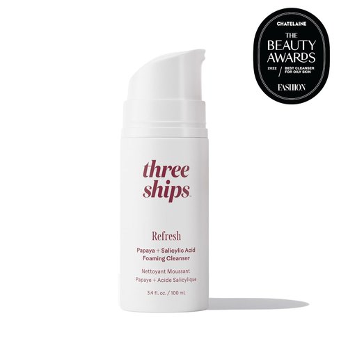 Three Ships - Refresh Papaya Cleanser with Salicylic Acid | Smooth & Refresh Sensitive Skin | Vegan & Cruelty-Free (3.4 fl oz | 100 mL)