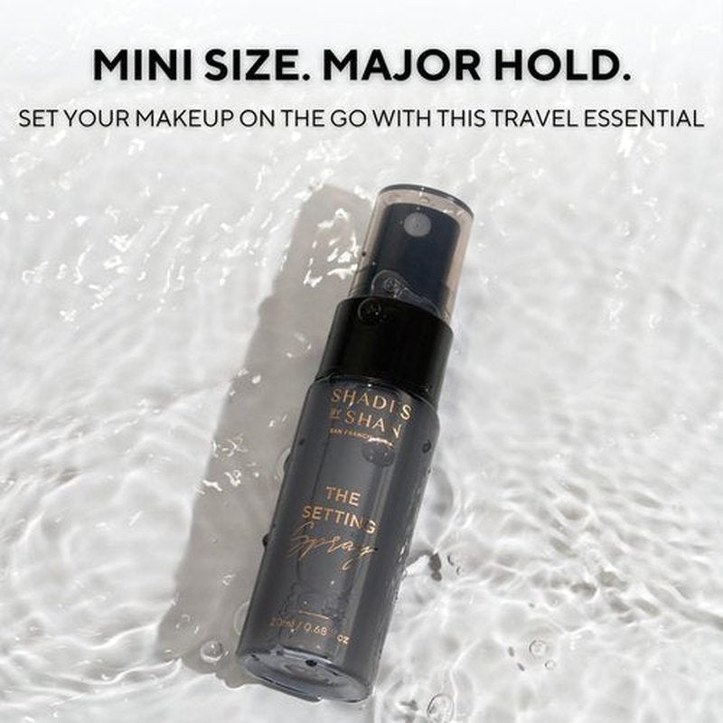 Shades By Shan Setting Spray - Alcohol-Free, Long-Wearing, Vegan Formula | Mini Size for Soft-Focus Finish