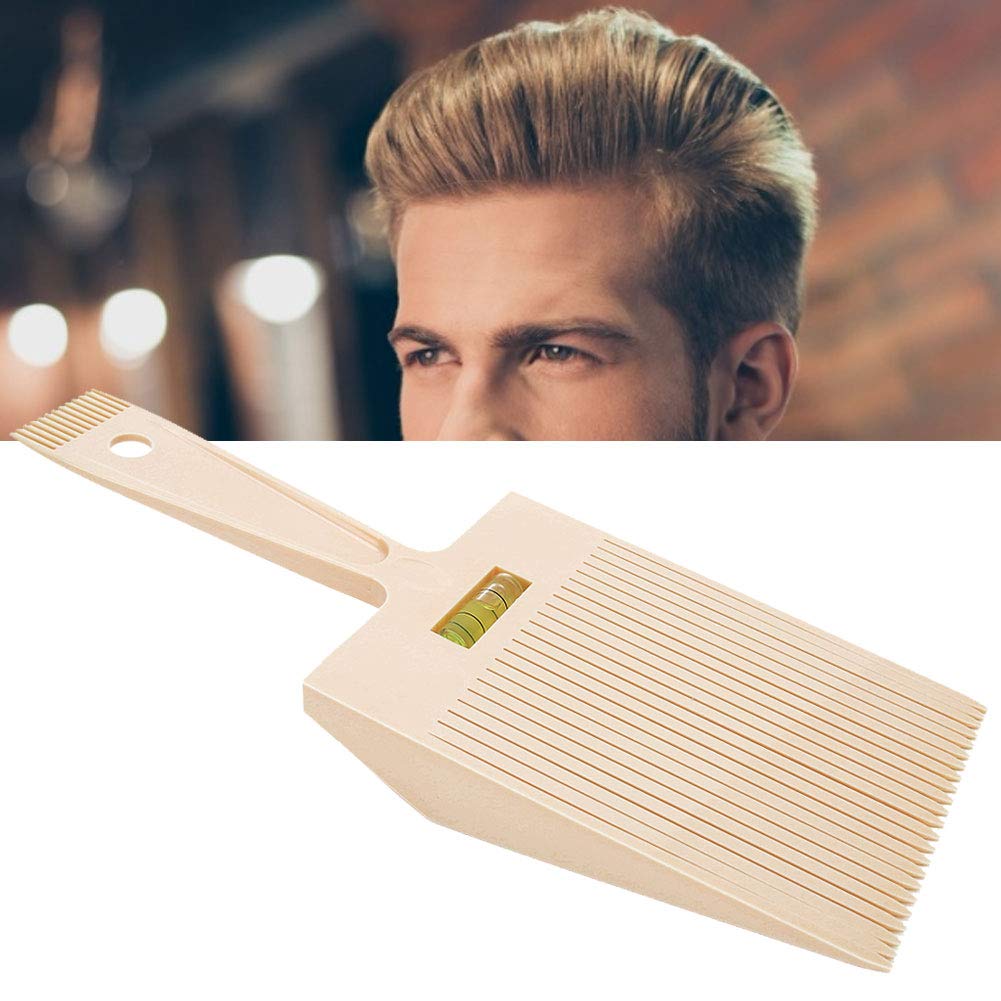 Haosie Flat Top Comb, Dual Ended Flattopper Comb, Barber Hair Tool with Level Bang Liquid, Professional Haircut Level