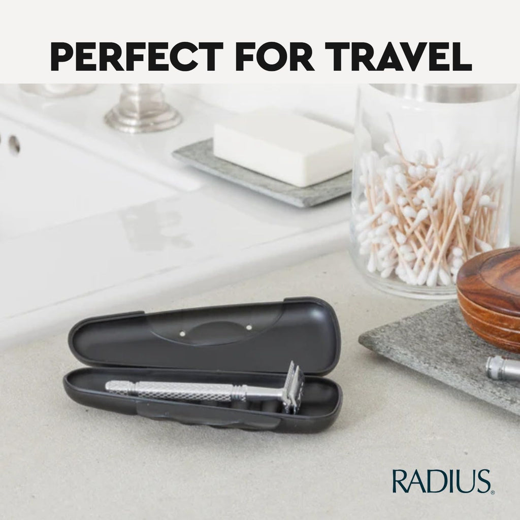RADIUS Razor Travel Case, BPA-Free Recycled Plastic, Portable for Bathroom, School, Home, Camping - Lavender