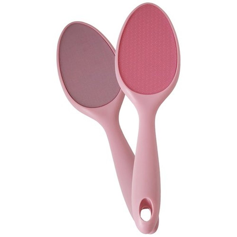 Hapforever 1PC Hard Skin Remover, 2-Sided Nano Glass Foot File Callus Remover with Non-Slip Handle Comfortable Foot Grinding Scraper (Pink)
