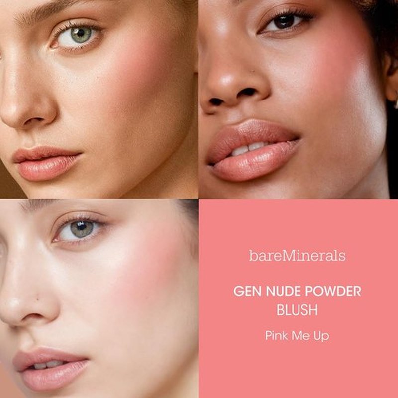bareMinerals Gen Nude Powder Blush - Mineral-Based, Talc-Free Blush for All-Day Wear & Buildable Coverage