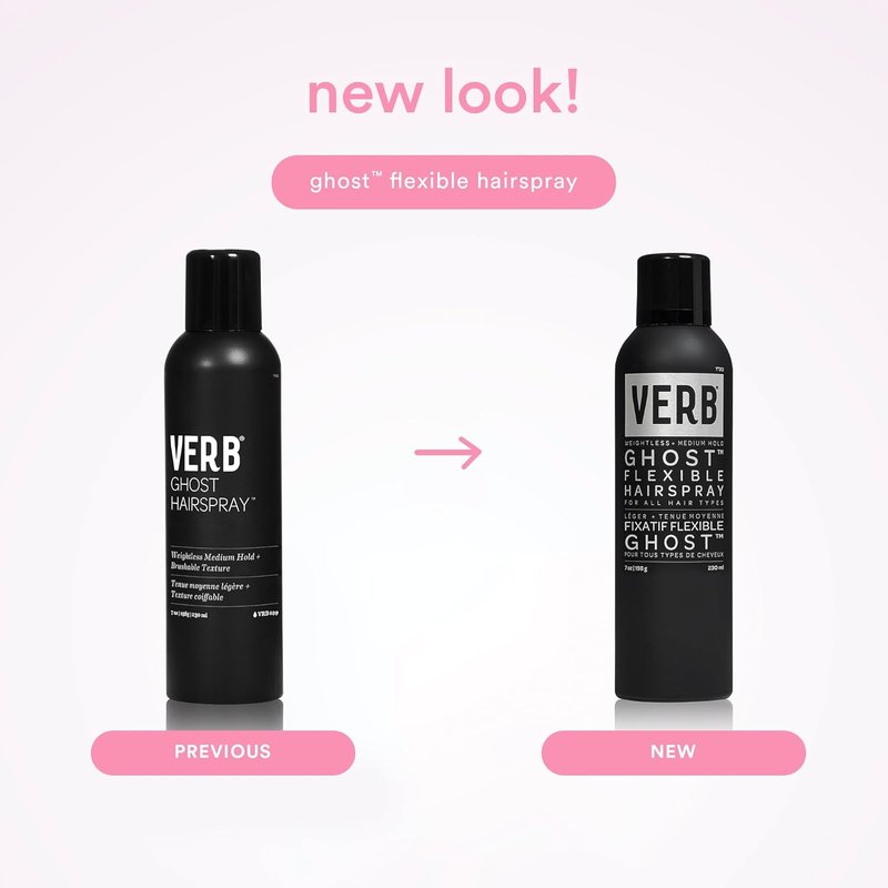 VERB Ghost Flexible Hairspray - Weightless Medium Hold with Moringa Oil - Anti-Frizz & Shine for All Hair Types