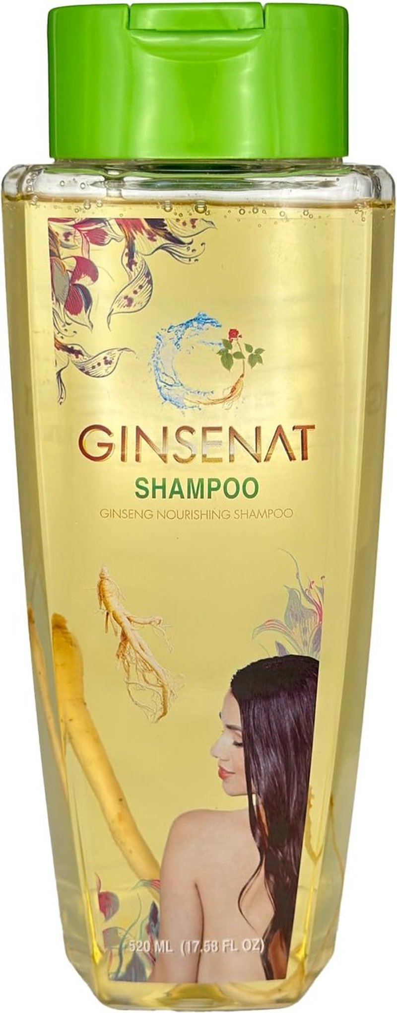 Ginsenat Organic Herbal Shampoo, 520ml, with Ginseng and Aloe Vera