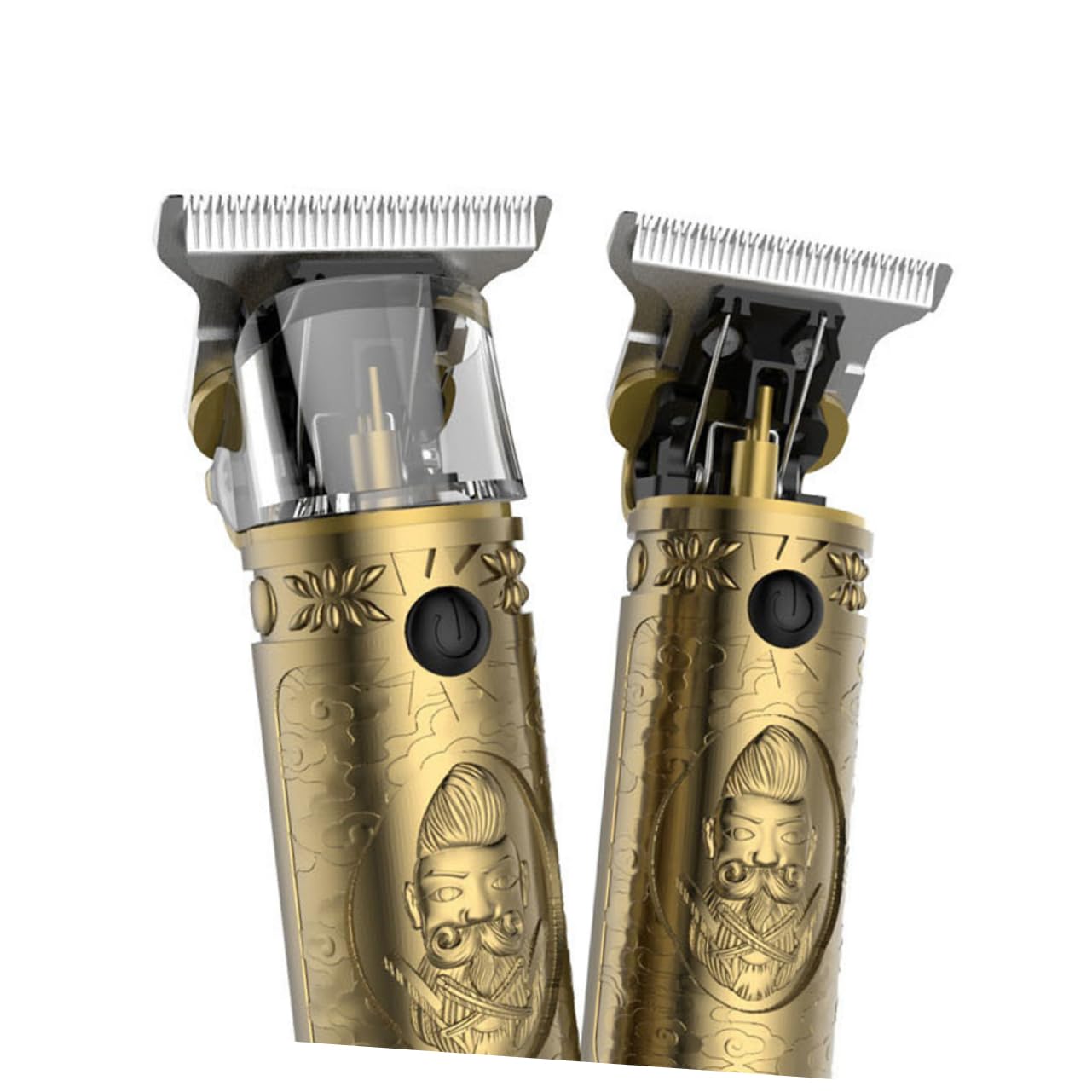 FRCOLOR Professional T9 Hair Clipper Retro Metal Trimmer USB Cordless Zero Gapped Liner for Men Barbershop Home Grooming