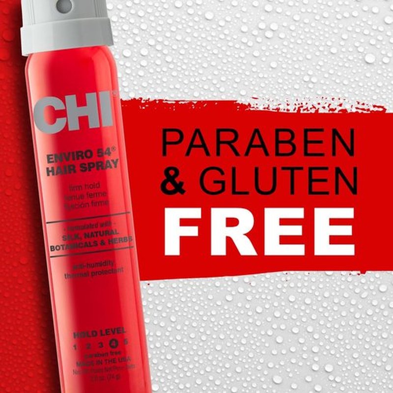 CHI Enviro 54 Hairspray - Firm Hold Lightweight Spray for Secure Hairstyles | 2.6 Oz, Sulfate & Paraben-Free