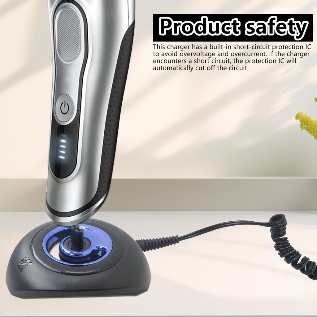Shaver Charger and Charging Stand for Braun Series 9 8 7 5 3 6, Charger Base for Braun S3 S6 S7 S8 S5 S9 Electric Razor Replacement for Braun Trimmer Charging Dock