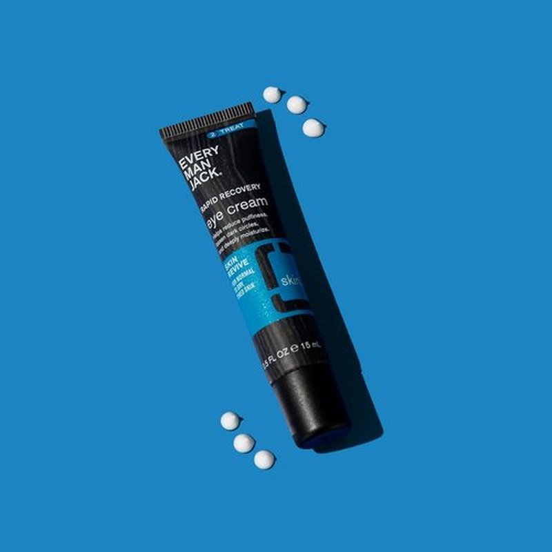 Every Man Jack Rapid Restoring Eye Cream - Revitalize Tired Skin | Reduces Dark Circles & Puffiness | 0.5oz Twin Pack