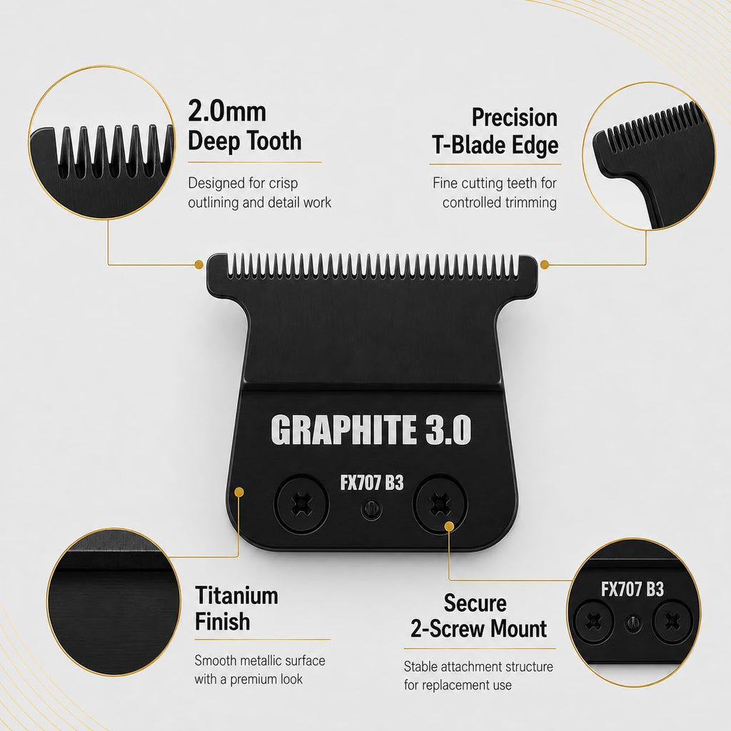 Replacement Blades Compatible with BaBylissPRO FX787 & FX726 Trimmer