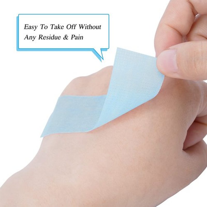 QUEWEL Lash Tape for Eyelash Extensions Blue Eyelash Tape Stick Well Breathable Eyelash Extension Tape Microfoam Tape Eyelash Extensions Flexible & Comfortable for Sensitive Skins to Use (Blue)