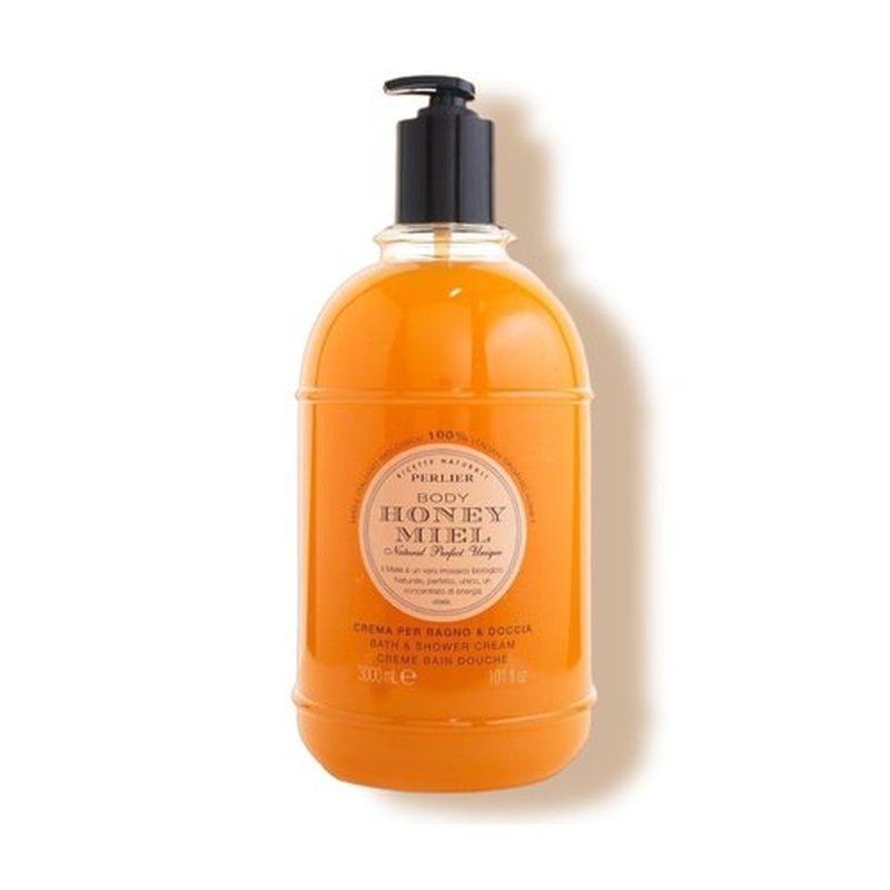 Perlier Sweet Honey Miel Shower & Bath Cream - Nourishing Luxury Bath Cream with 100% Organic Italian Honey | 101.4 oz