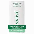 Native Aluminum-Free Deodorant - Eucalyptus & Mint - 72-Hour Odor Control - 3.1 oz Stick for All Genders