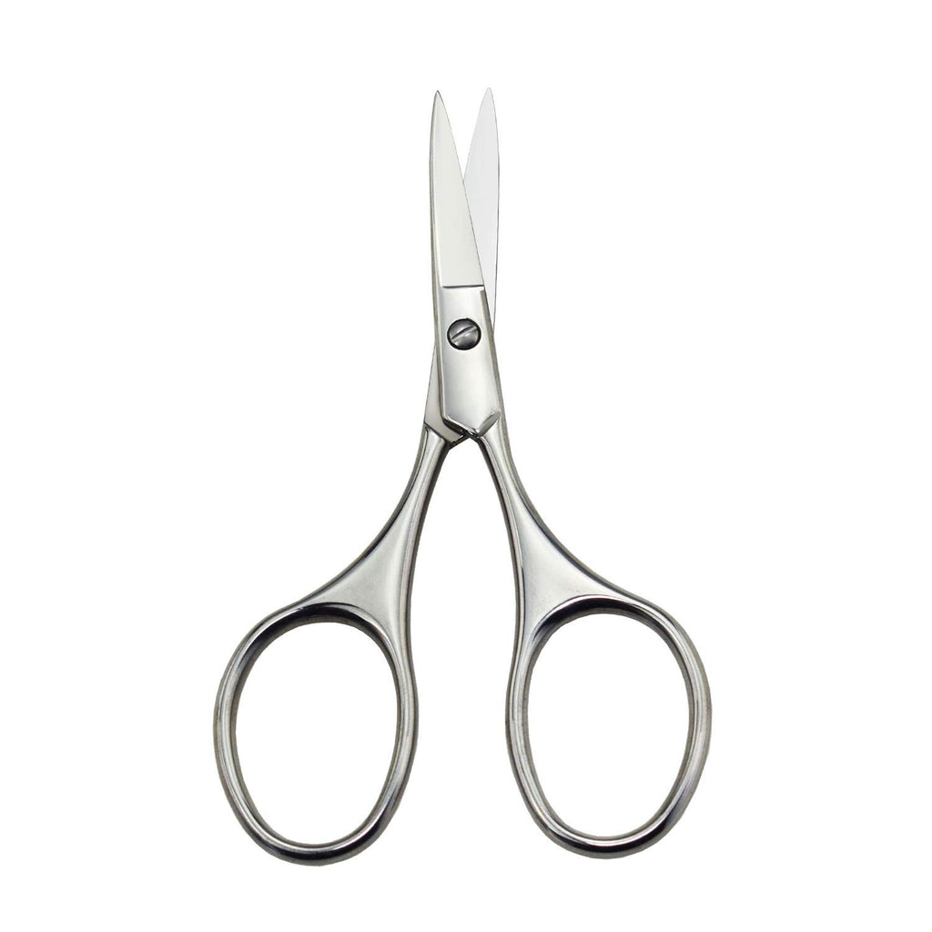 Motanar Nose Hair Trimmer Scissors-3.4' Round Tip Scissors For Ear Eyebrow Beard Mustache Trimming - Multi Purpose Round Personal Beauty Hair Care Tool For Men Women And Baby (Silver Kit)
