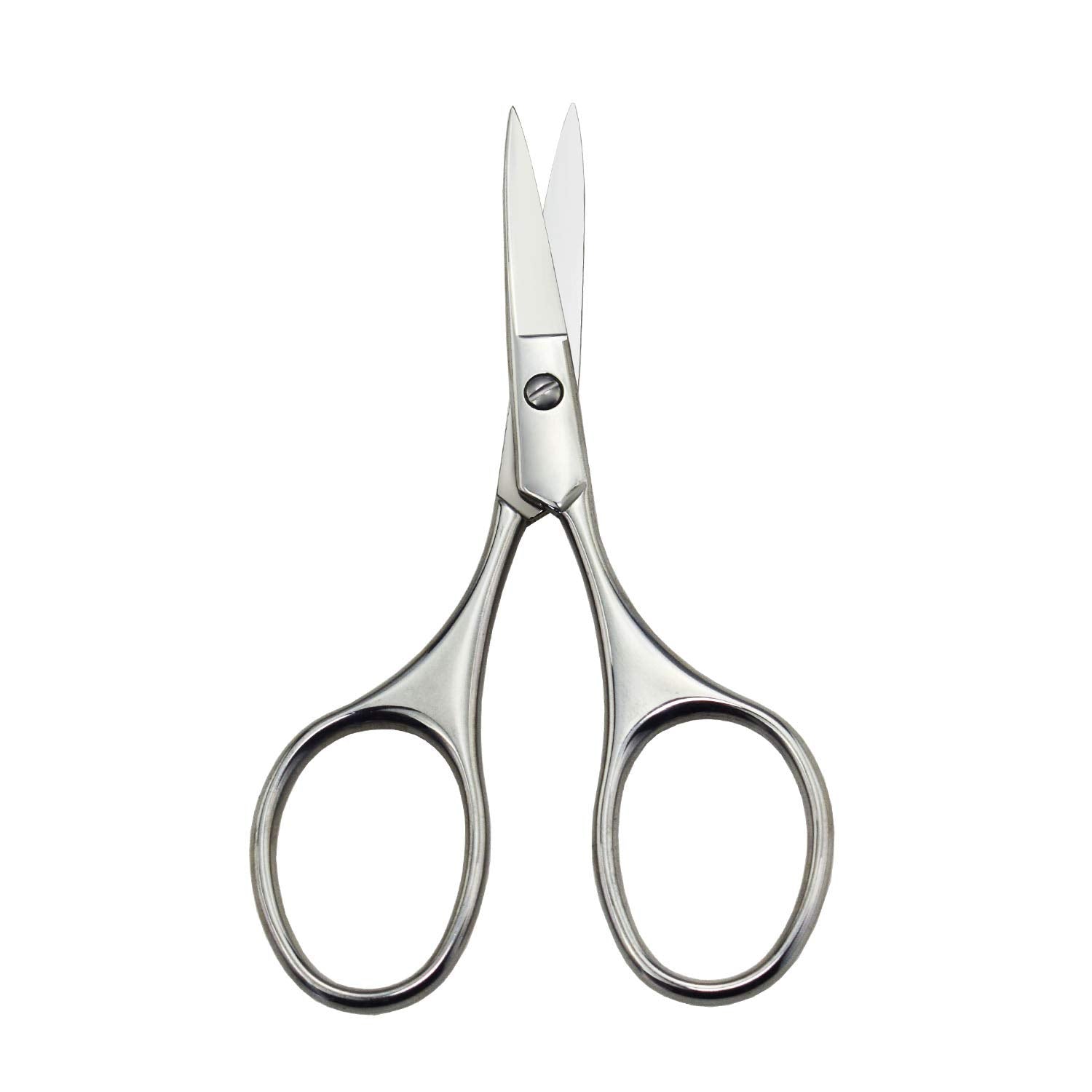 Motanar Nose Hair Trimmer Scissors-3.4' Round Tip Scissors For Ear Eyebrow Beard Mustache Trimming - Multi Purpose Round Personal Beauty Hair Care Tool For Men Women And Baby (Silver Kit)