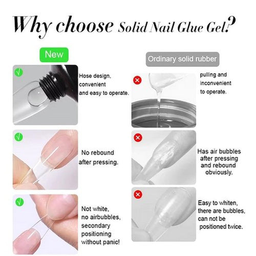 15ML Poly Gel Clear Builder Gel Nail Glue Gel for Acrylic Nails Bonding Gel Glue for False Nail Solid Gel Polish Nail Art Manicure Glue Gel, 1 Clear