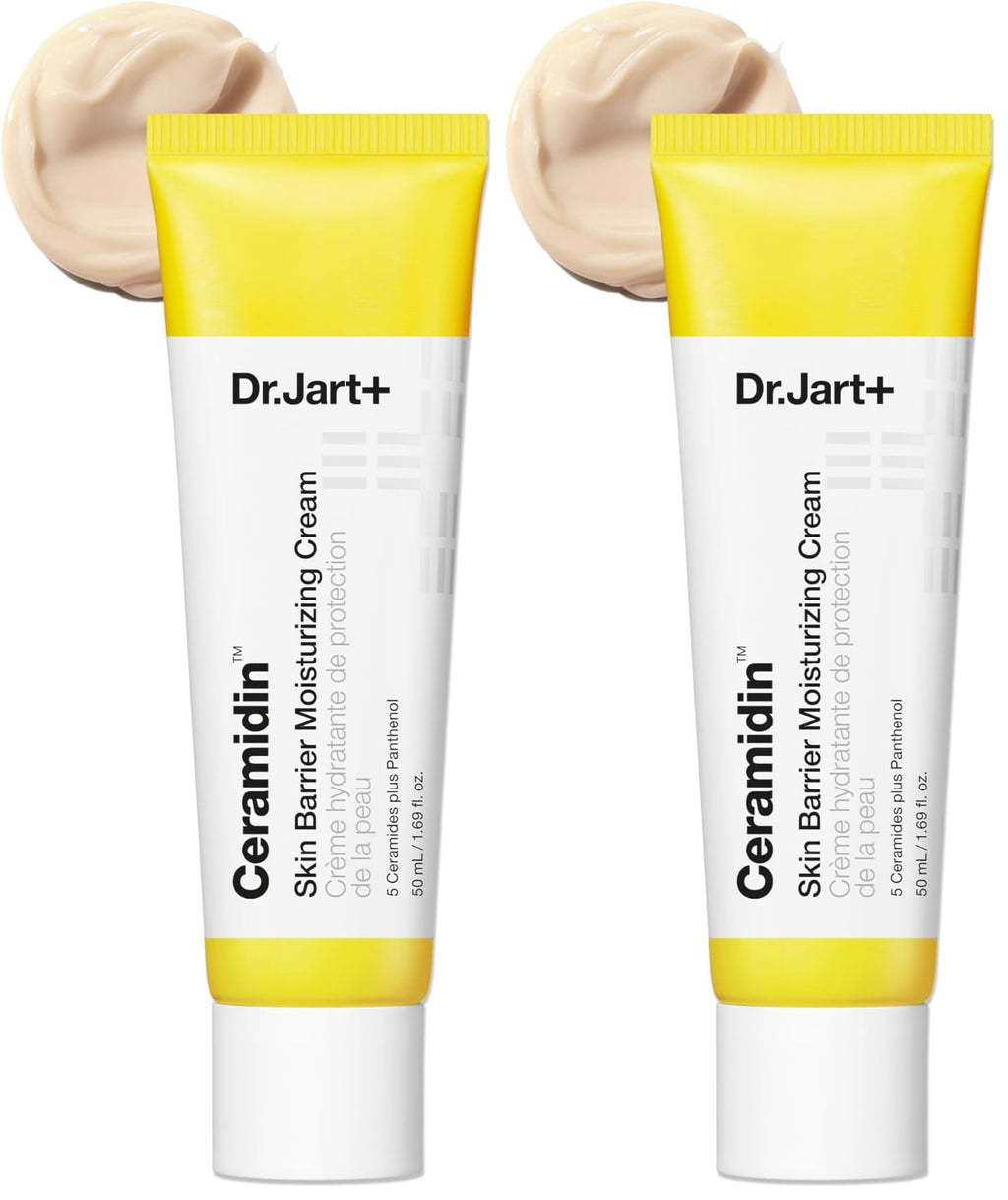 Dr.Jart+ Ceramidin Skin Barrier Korean Face Cream Moisturizer with Ceramides and Panthenol | Korean Skin Care, 1.69 Fl Oz (Pack of 2)