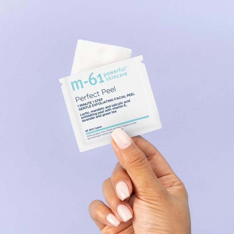 M-61 Perfect Peel | Gentle Exfoliating Facial Peel With Lactic, Mandelic, Salicylic Acid. For Sensitive Skin Or Lighter Daily Exfoliation. 1 Minute, 1 Step - 10 Treatments