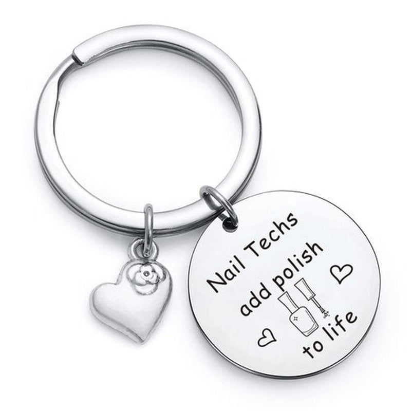 RSZOTW Nail Tech Jewelry Nail Technician Stylist Artist Gifts Manicurist Keychain Beautician Jewelry Cosmetology Gifts Manicurist Worker Keychain