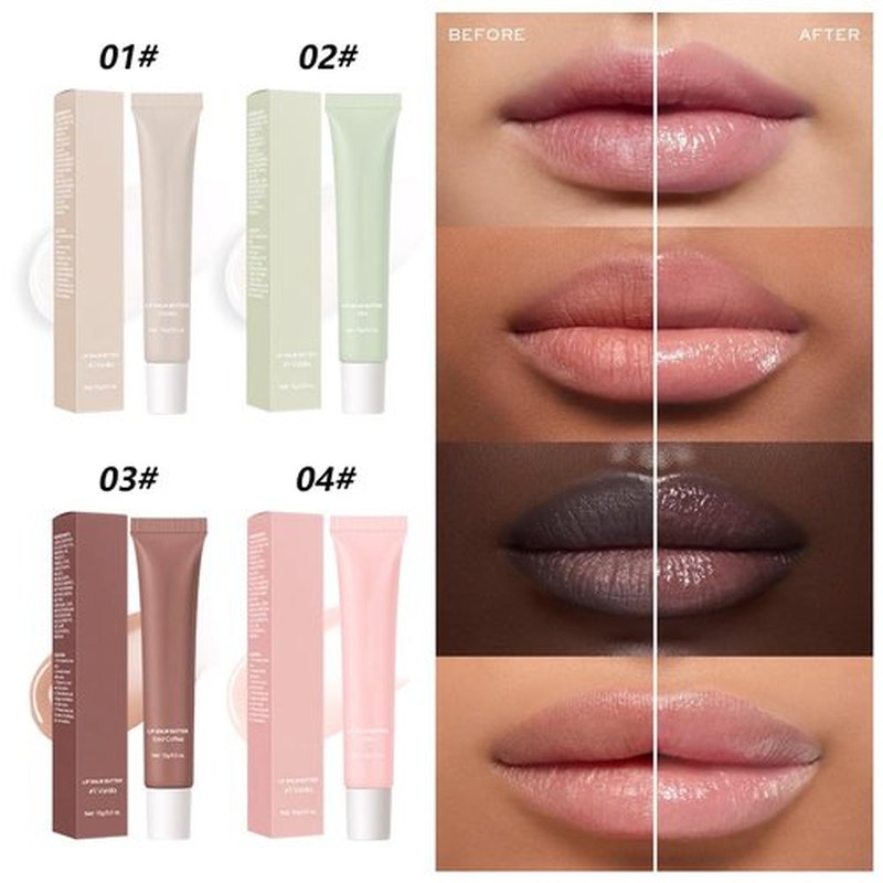 4 Pcs Summer Lip Butter Lip Balm, Ultra-Hydrating Natural Vegan Lip Balm, Sheer-Tinted Shine & Hydration Lip Care, Soothes & Softens Dry Lips Skincare, Bálsamo labial hidratante (#1+2#+3#+4#)