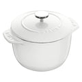 STAUB Cast Iron Petite French Oven, Dutch Oven, 1.5-quart, serves 2, Made in France, Matte White