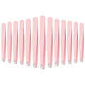 A set of 64 Decorative Eyebrow Tweezers, Featuring Stainless Steel Angled Tweezers, Pink Tweezers suitable for Personal Care, Removal of Hangnails, Facial Hair Management, and Eyelash Grafting.