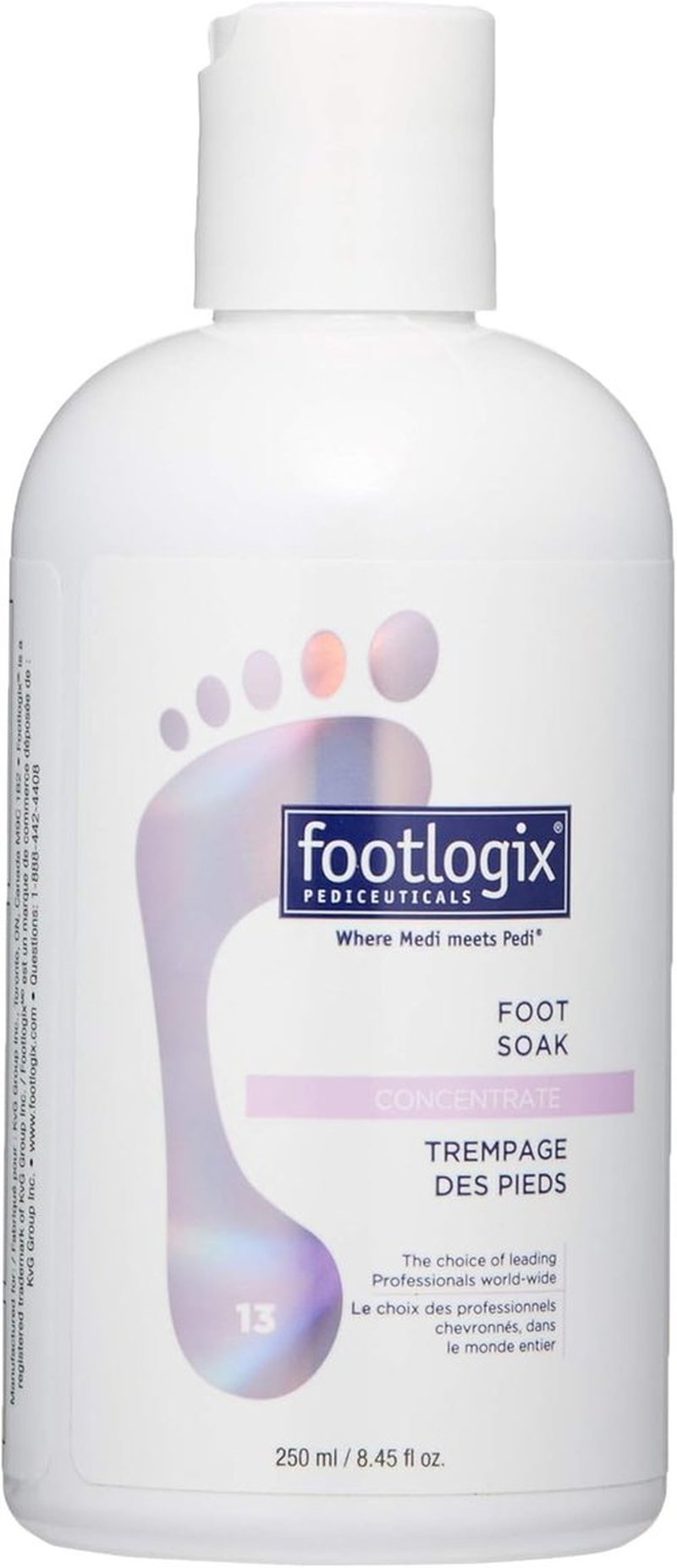 Footlogix Foot Soak Concentrate - Gentle Cleansing Foot Bath Soak for Softening Dry Feet | 8.45 oz