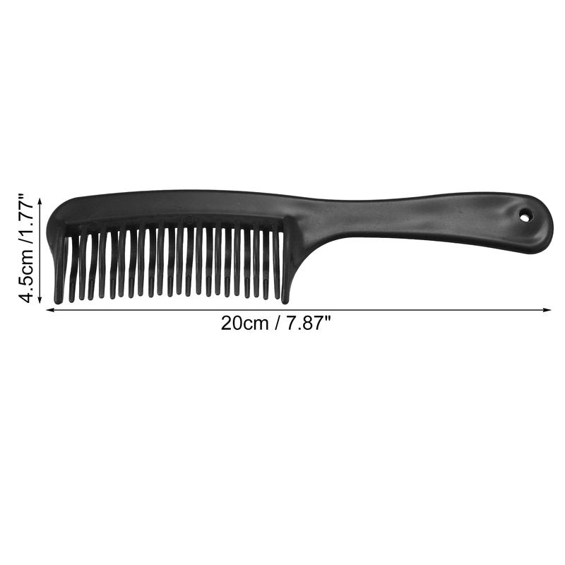 VOCOSTE Detangling Hair Comb, Double Row Tooth Hair Comb Hairdressing Styling Tool for Curly Hair, Black, 7.87"x1.77"