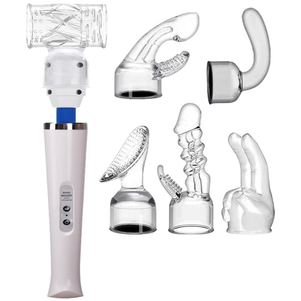 NUHUi 6X Massage Head Attachments Accessories Come with A Large Size Massager for Grown-ups Adjustable Speeds