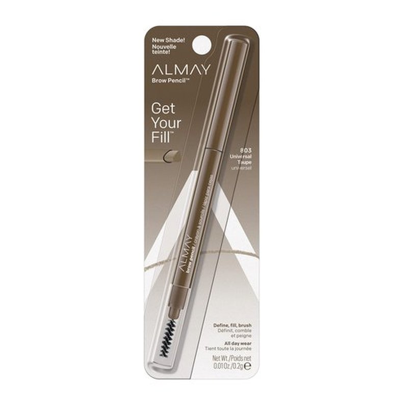 Almay Eyebrow Pencil with Spoolie Brush, Easy to Achieve Brows, Hypoallergenic, Taupe, 0.01 Oz (Pack of 2)