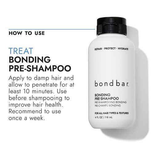Bondbar PreShampoo Repair Treatment - Reduces Breakage & Frizz, Moisturizes & Strengthens All Hair Types | 4 Fl. Oz.