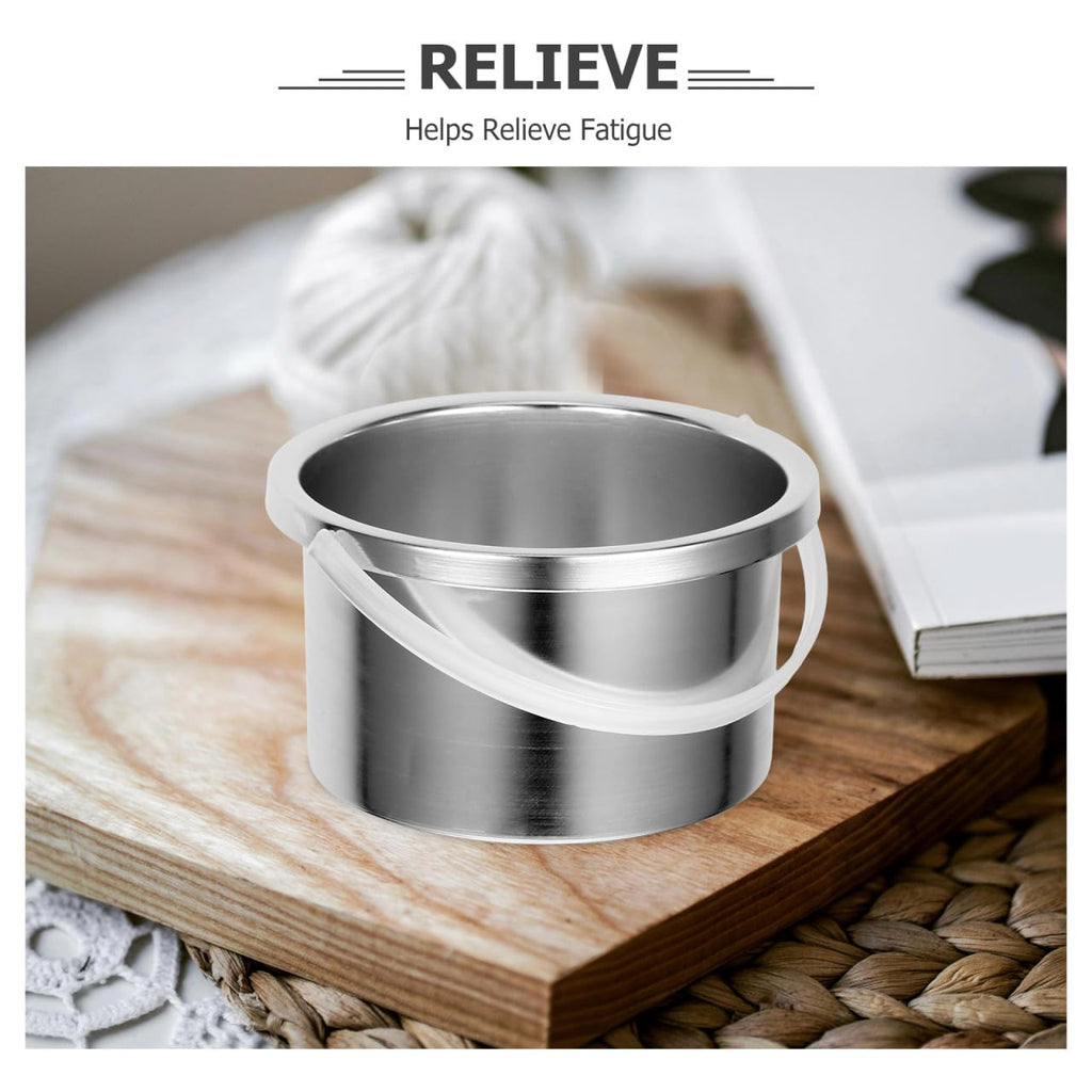 Healeved Wax Warmer Replacement Pot Aluminum Inner Pot for Hair Removal Wax Melting 4.72 X 4.72 X 2.48 in Replacement Accessory Easy to Clean
