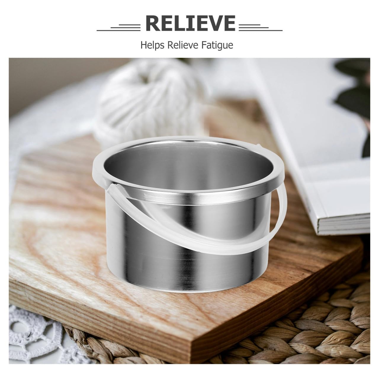 Healeved Wax Warmer Replacement Pot Aluminum Inner Pot for Hair Removal Wax Melting 4.72 X 4.72 X 2.48 in Replacement Accessory Easy to Clean